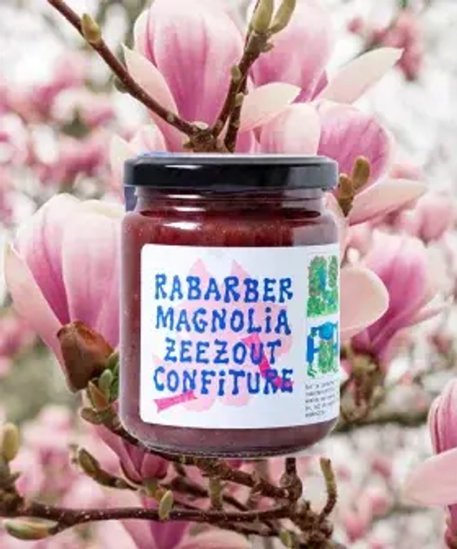 Confiture Rabarber Magnolia Zeezout | Fruitslagers